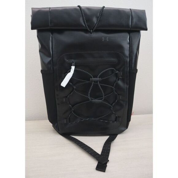 Under Armour 1382311-001 Unisex Black UA Summit Roll Top Backpack - Picture 13 of 16